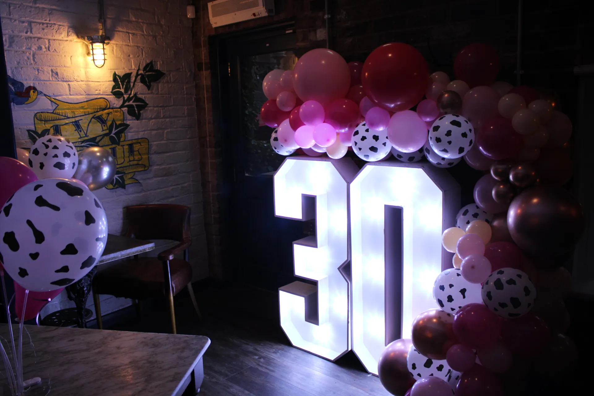 Private party setup at The Ivy League Altrincham